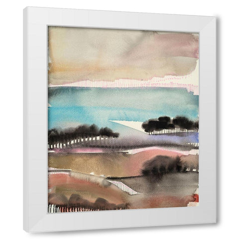 Sunrise Valley White Modern Wood Framed Art Print by Evans-Sills, Faith