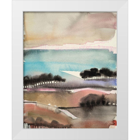 Sunrise Valley White Modern Wood Framed Art Print by Evans-Sills, Faith