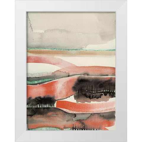 Sunset Ridge 2 White Modern Wood Framed Art Print by Evans-Sills, Faith