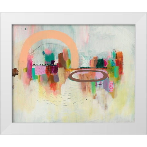 Ripples White Modern Wood Framed Art Print by Evans-Sills, Faith