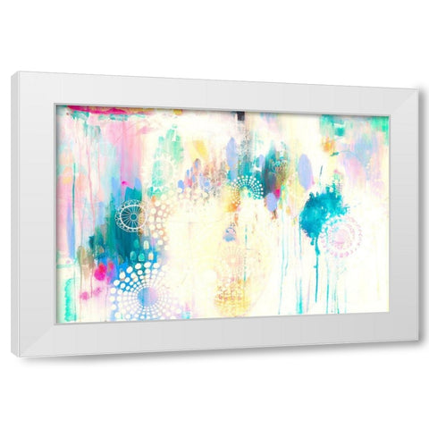 Pastel Fling White Modern Wood Framed Art Print by Evans-Sills, Faith