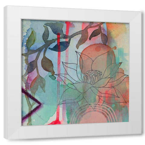 Calm Lotus 2 White Modern Wood Framed Art Print by Evans-Sills, Faith