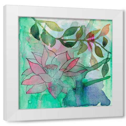 Cool Bloom 2 White Modern Wood Framed Art Print by Evans-Sills, Faith
