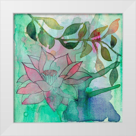 Cool Bloom 2 White Modern Wood Framed Art Print by Evans-Sills, Faith