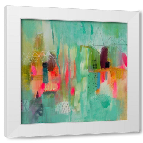 Xploding Spring 1 White Modern Wood Framed Art Print by Evans-Sills, Faith