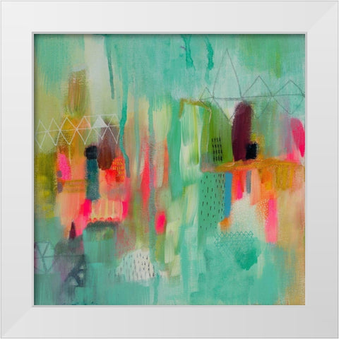 Xploding Spring 1 White Modern Wood Framed Art Print by Evans-Sills, Faith