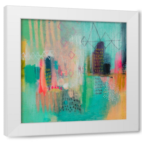 Xploding Spring 2 White Modern Wood Framed Art Print by Evans-Sills, Faith