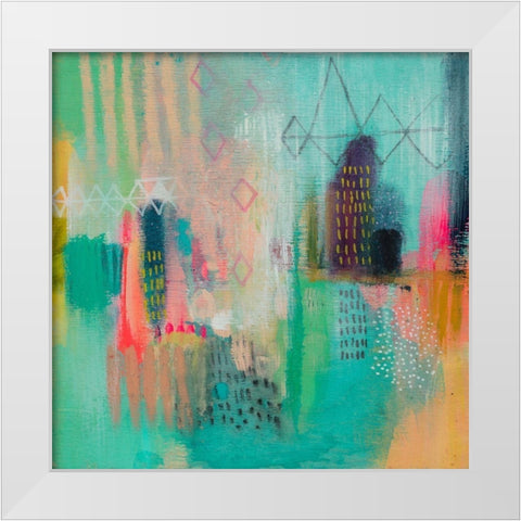 Xploding Spring 2 White Modern Wood Framed Art Print by Evans-Sills, Faith