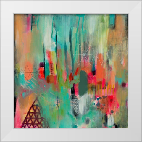 Surge White Modern Wood Framed Art Print by Evans-Sills, Faith