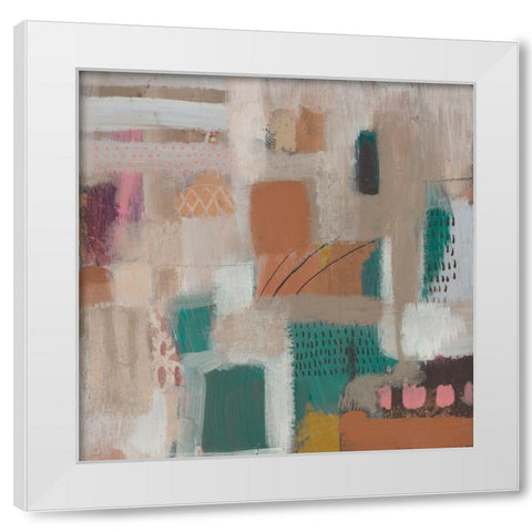 Abstract City 1 White Modern Wood Framed Art Print by Evans-Sills, Faith
