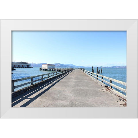Alcatraz SF White Modern Wood Framed Art Print by Frances, Stephanie