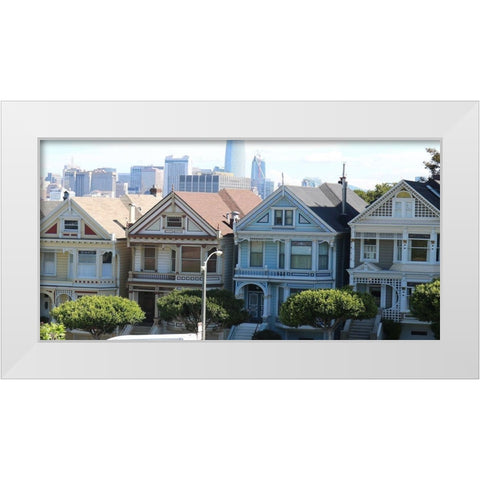 Painted Ladies 1 White Modern Wood Framed Art Print by Frances, Stephanie