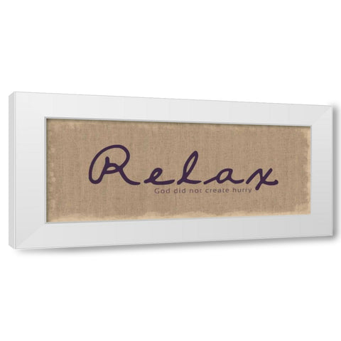 Relax White Modern Wood Framed Art Print by Gibbons, Lauren