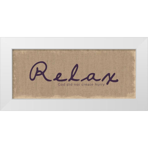 Relax White Modern Wood Framed Art Print by Gibbons, Lauren