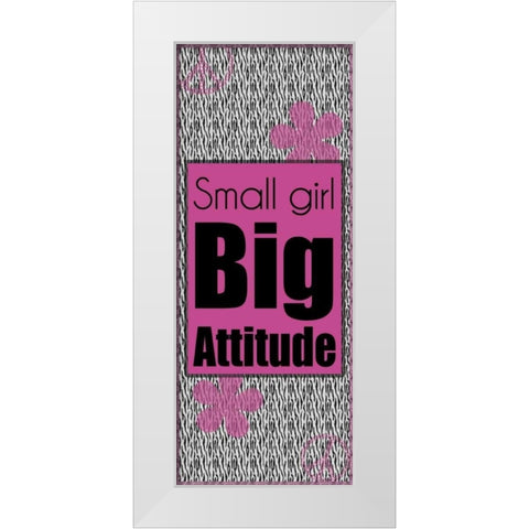 Big Attitude White Modern Wood Framed Art Print by Gibbons, Lauren