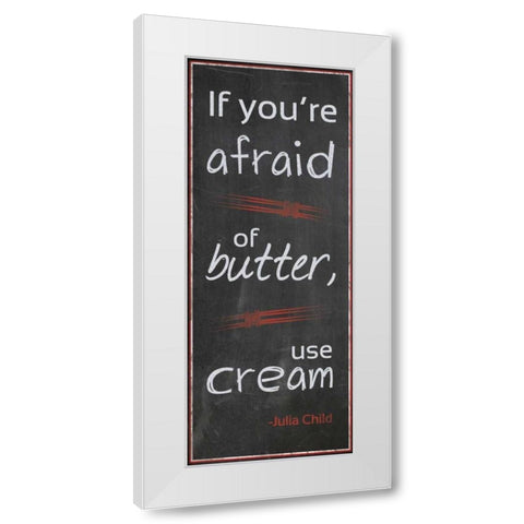 Julia Child White Modern Wood Framed Art Print by Gibbons, Lauren