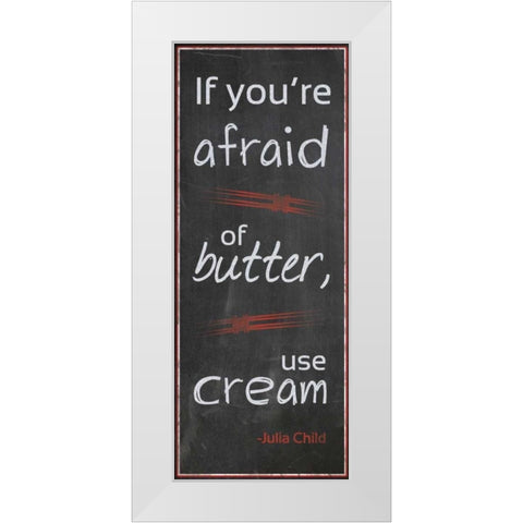 Julia Child White Modern Wood Framed Art Print by Gibbons, Lauren