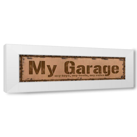 My Garage White Modern Wood Framed Art Print by Gibbons, Lauren