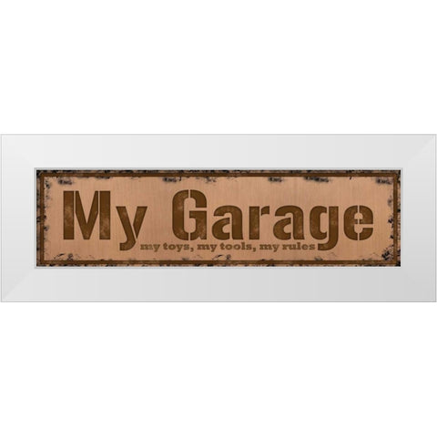 My Garage White Modern Wood Framed Art Print by Gibbons, Lauren