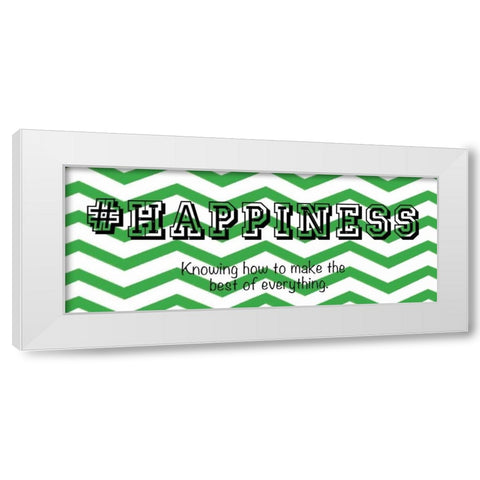 Happiness White Modern Wood Framed Art Print by Gibbons, Lauren