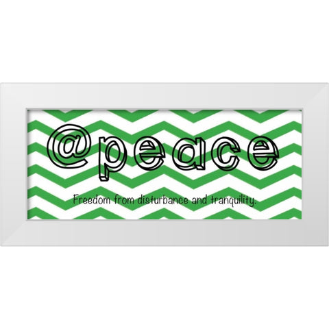 Peace White Modern Wood Framed Art Print by Gibbons, Lauren