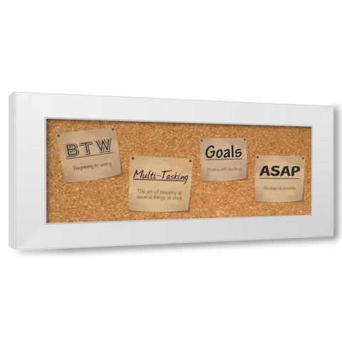 Organization Board White Modern Wood Framed Art Print by Gibbons, Lauren