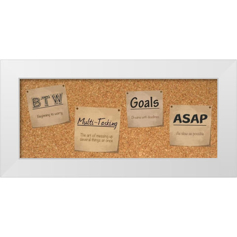 Organization Board White Modern Wood Framed Art Print by Gibbons, Lauren