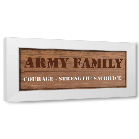 Army Family White Modern Wood Framed Art Print by Gibbons, Lauren