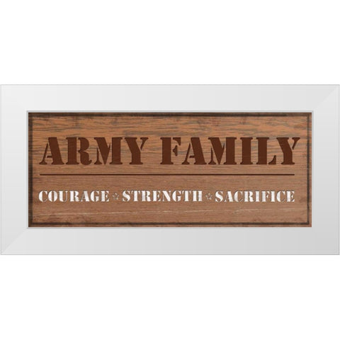 Army Family White Modern Wood Framed Art Print by Gibbons, Lauren