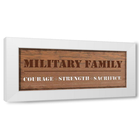 Military Family White Modern Wood Framed Art Print by Gibbons, Lauren