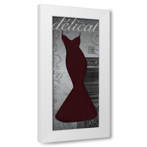 Red Dress Triomphe White Modern Wood Framed Art Print by Gibbons, Lauren