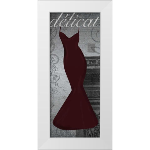 Red Dress Triomphe White Modern Wood Framed Art Print by Gibbons, Lauren