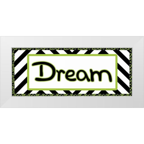 Tween Dream Green White Modern Wood Framed Art Print by Gibbons, Lauren