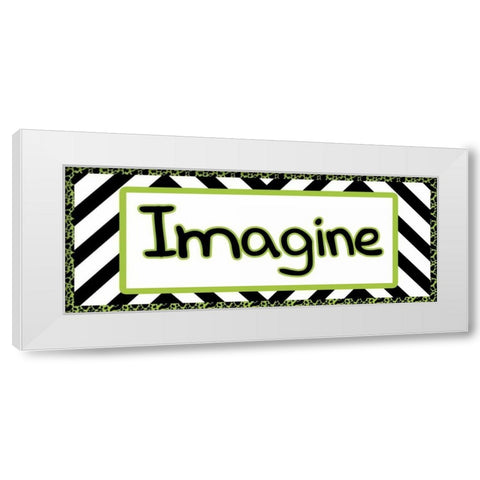 Tween Imagine Green White Modern Wood Framed Art Print by Gibbons, Lauren