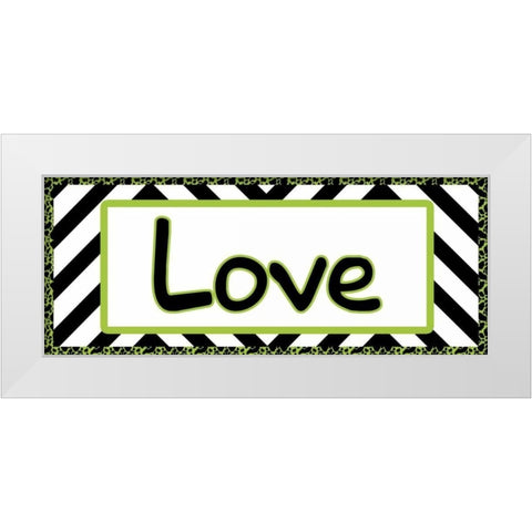 Tween Love Green White Modern Wood Framed Art Print by Gibbons, Lauren