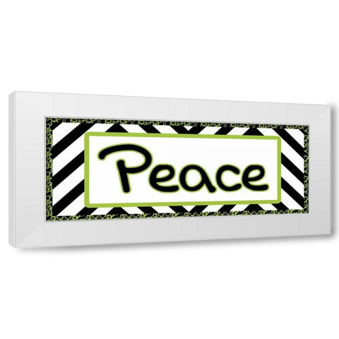 Tween Peace Green White Modern Wood Framed Art Print by Gibbons, Lauren