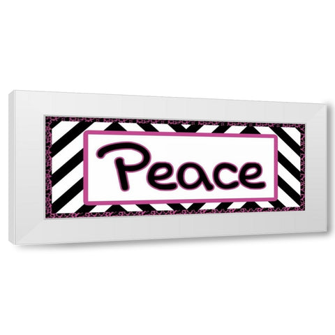 Tween Peace White Modern Wood Framed Art Print by Gibbons, Lauren