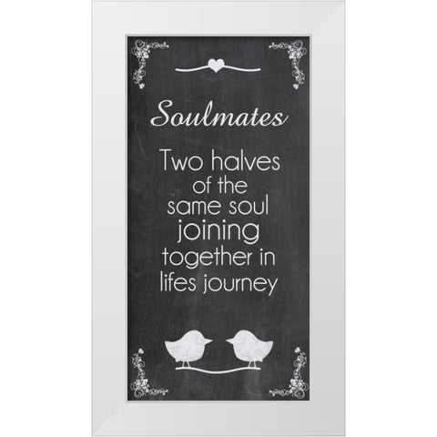 Soulmates White Modern Wood Framed Art Print by Gibbons, Lauren