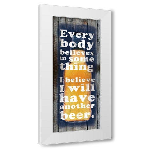 Another Beer White Modern Wood Framed Art Print by Gibbons, Lauren