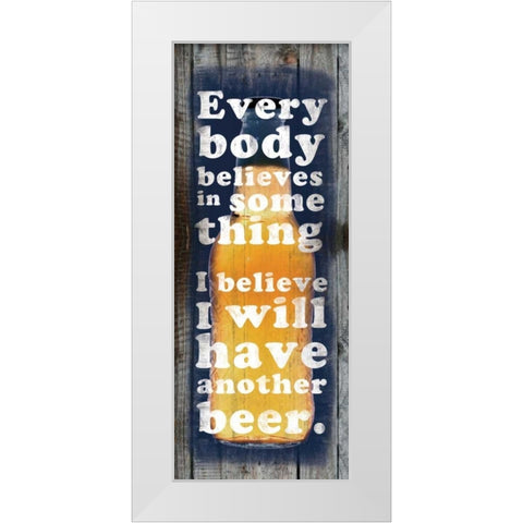 Another Beer White Modern Wood Framed Art Print by Gibbons, Lauren