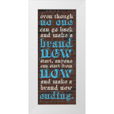 New Ending White Modern Wood Framed Art Print by Gibbons, Lauren