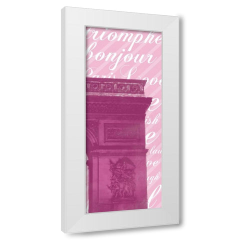 Pink Triomphe 3 White Modern Wood Framed Art Print by Gibbons, Lauren