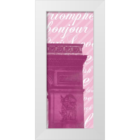 Pink Triomphe 3 White Modern Wood Framed Art Print by Gibbons, Lauren