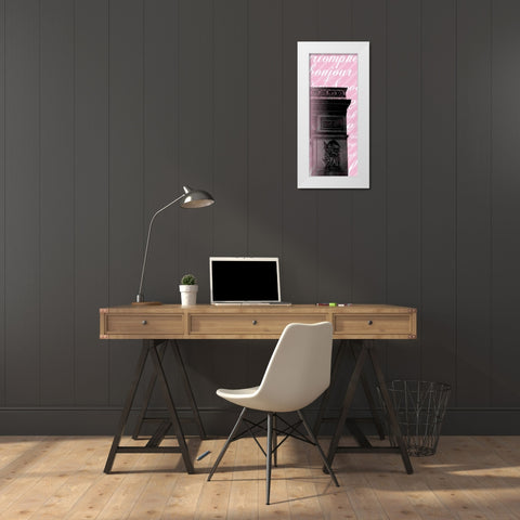 Pink Triomphe 2 White Modern Wood Framed Art Print by Gibbons, Lauren