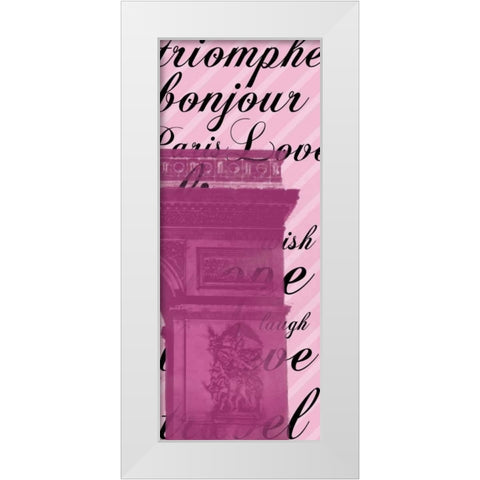 Black and Pink White Modern Wood Framed Art Print by Gibbons, Lauren