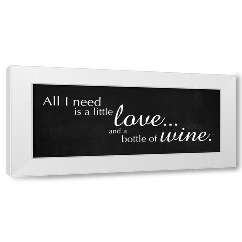Love and Wine White Modern Wood Framed Art Print by Gibbons, Lauren
