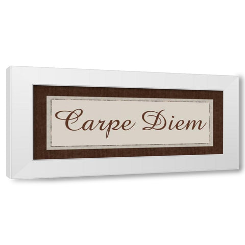 Carpe Diem White Modern Wood Framed Art Print by Gibbons, Lauren