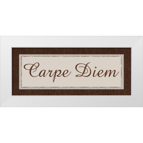 Carpe Diem White Modern Wood Framed Art Print by Gibbons, Lauren