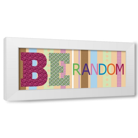 Be Random Panel White Modern Wood Framed Art Print by Gibbons, Lauren