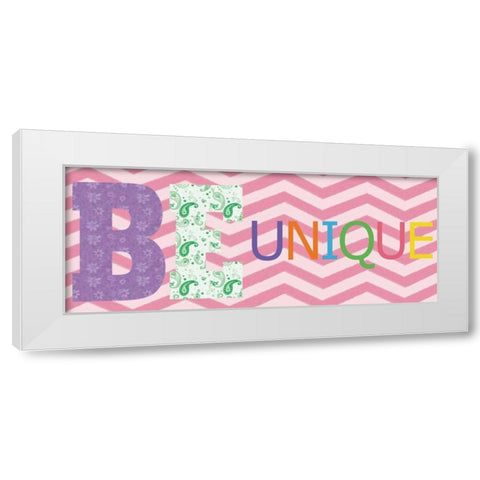 Be Unique White Modern Wood Framed Art Print by Gibbons, Lauren